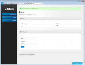 create user gitstack
